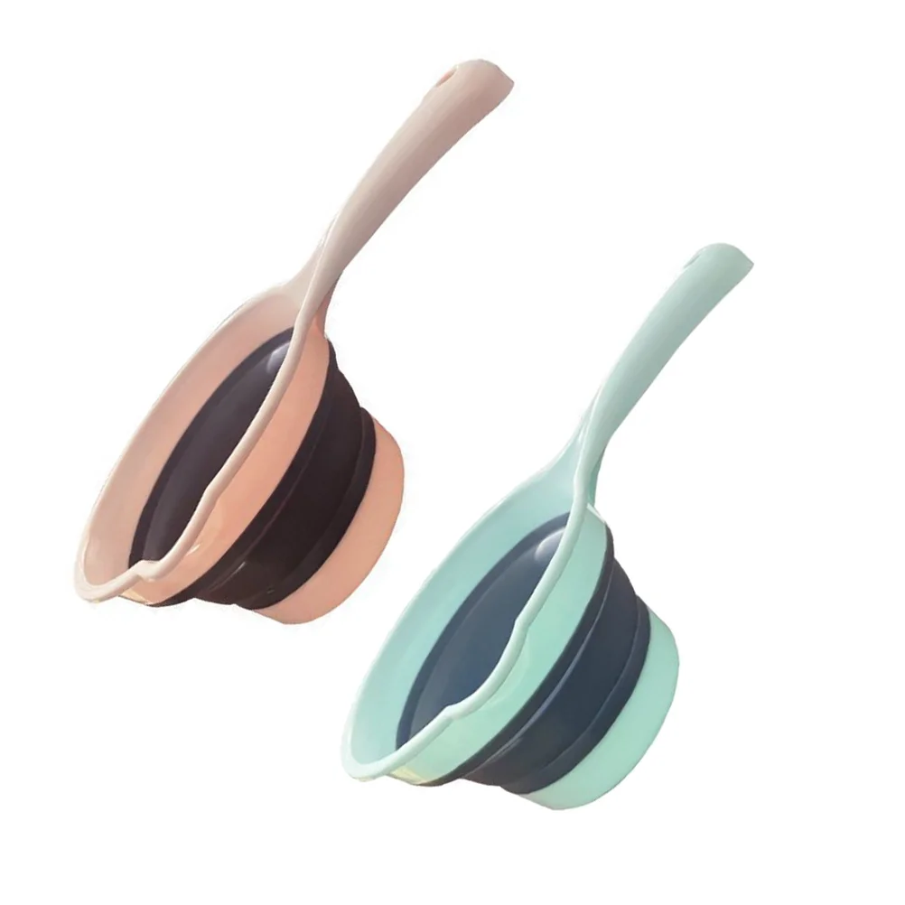 

2 Pcs Folding Water Scoop Ladle Spoon Bailer Collapsible Tub Ladles Plastic Baby Foldable Bucket