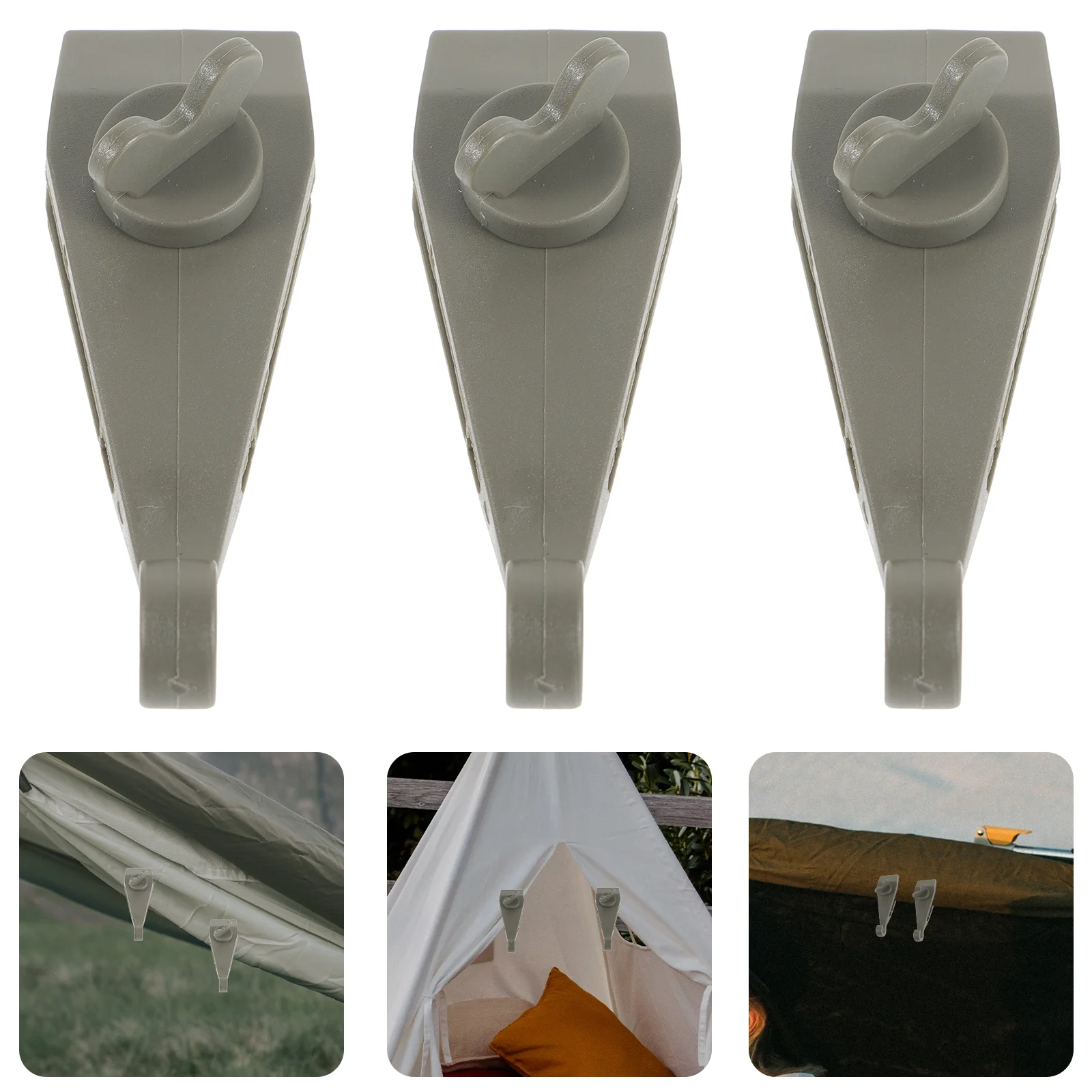 

1 Set Awning Clips Windproof Rope and Buckle Tent Clips Awning Tent Clips Camping Supplies