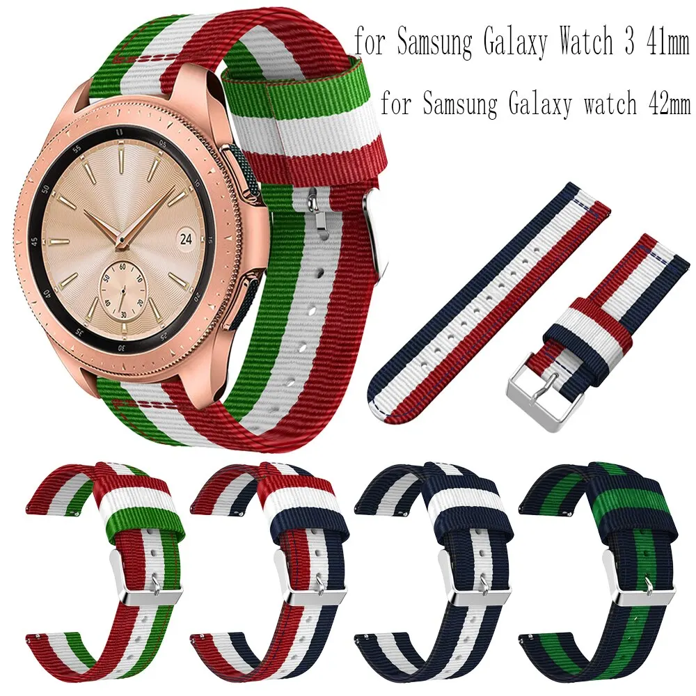 

Ремешок 20 мм для Samsung Galaxy watch 5 4 3 41 мм active 2 40 мм 44 мм, нейлоновый браслет для Huami Amazfit GTS 2 Mini GTS 2e