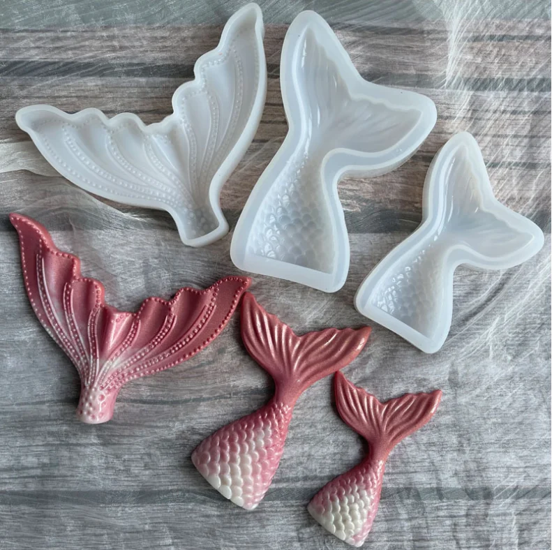 DIY одеяло «хвост русалки» зеркало силиконовые формы торт украшения выпечки Формы пресс-форма для мыла для рук фасона «рыбий хвост»