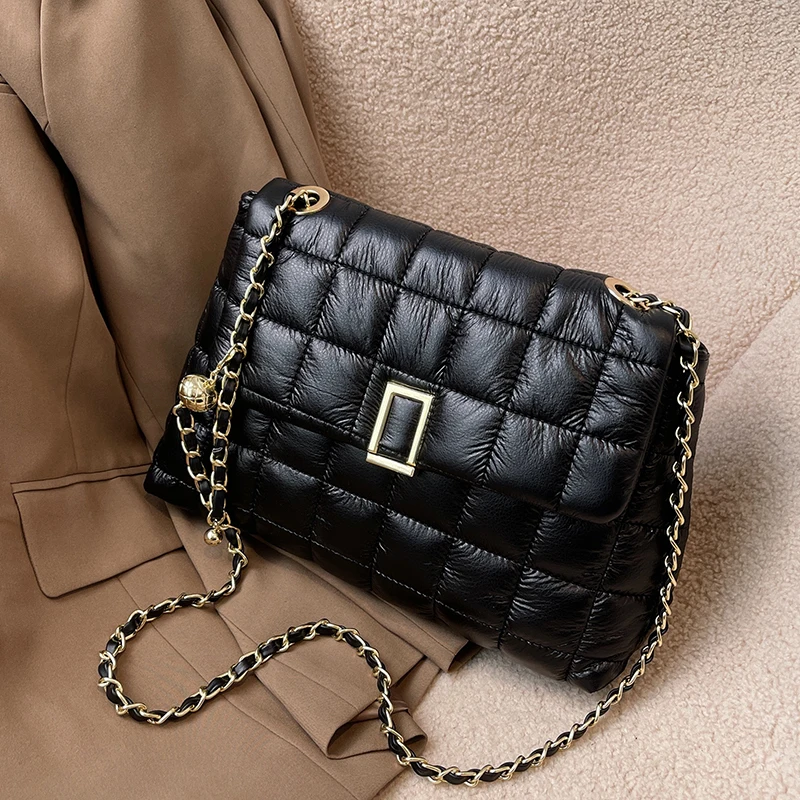 

Winter New Brown Handbags Women Ins Explosion Style Fashion Shoulder Satchel Handbag Large Capacity Purses Crossbody