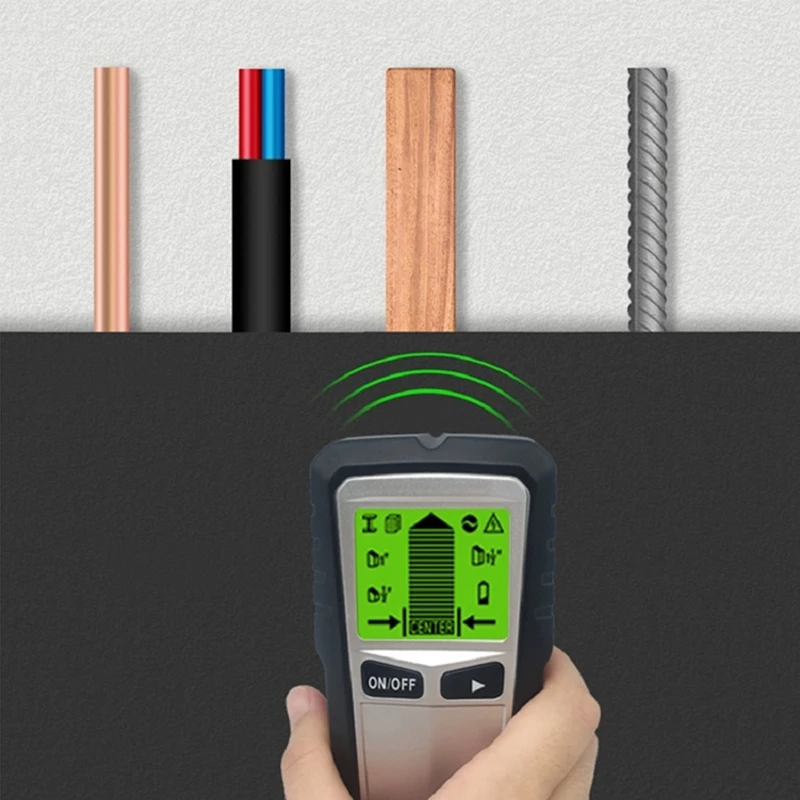 Easyover Metal Detector Digital Plasterboard Wall Pipes Rebars Wood Cable Wire Scanner LCD Eoutil Stud Finder AC Indicator |