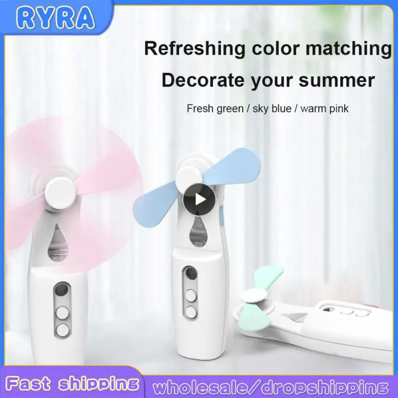 

1~10PCS Portable Small Fan Two-in-one Fan Water Replenisher Handheld Small Fans Space Saver Portable Neck Fan Cooling Fans