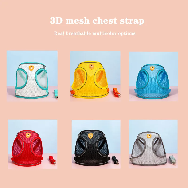 

Новинка, шлейка и поводок для щенков, жилет, светоотражающие нагрудные ремни для кошек, чихуахуа, йоркширская шлейка