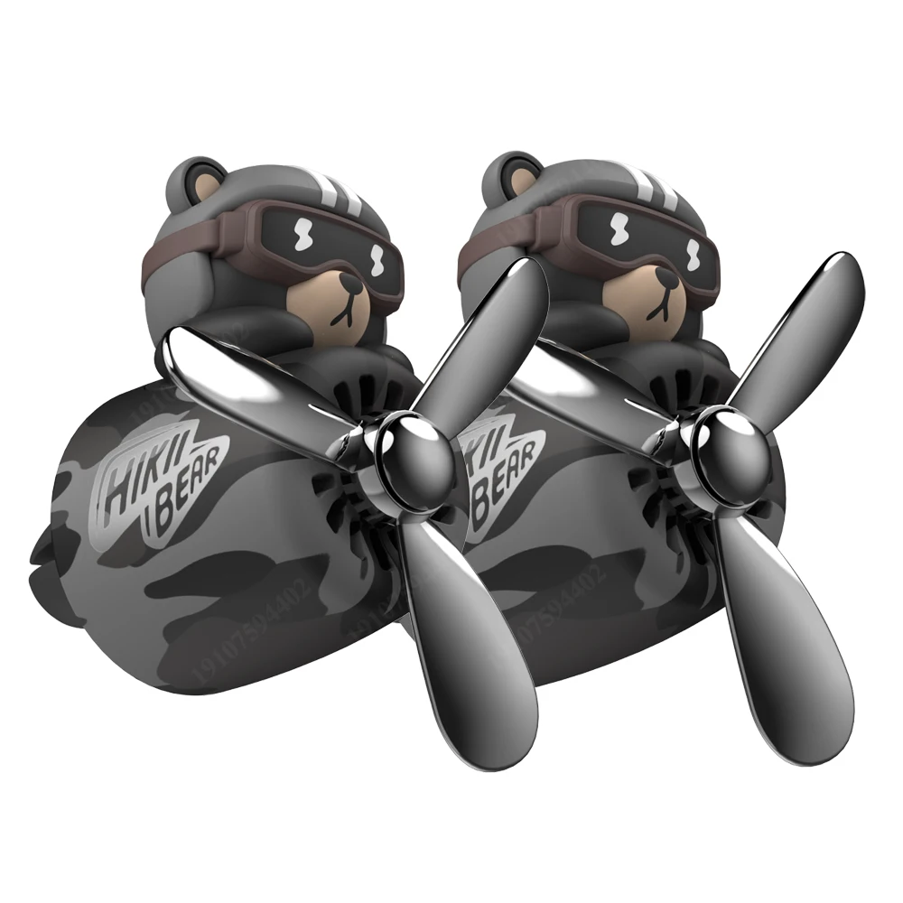 

Bear Pilot Car Air Freshener Air Outlet Perfume Diffuser Decorations Propeller Interior Fragrance Remove Odor Flavoring Supplies