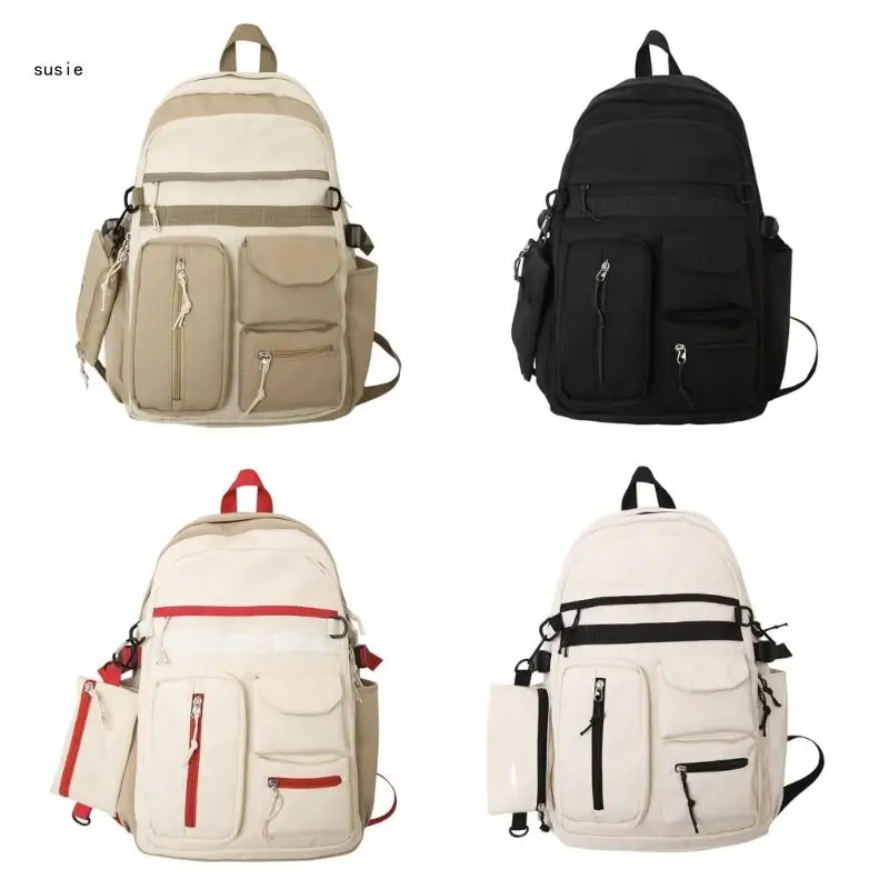 X7YA Модный нейлоновый рюкзак с несколькими карманами для школы и путешествий