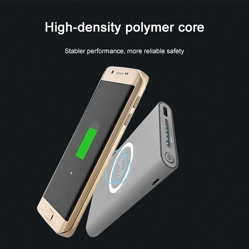 power bank 30000mah wireless portable charging 2 usb phone external battery charger poverbank for iphone and android free global shipping