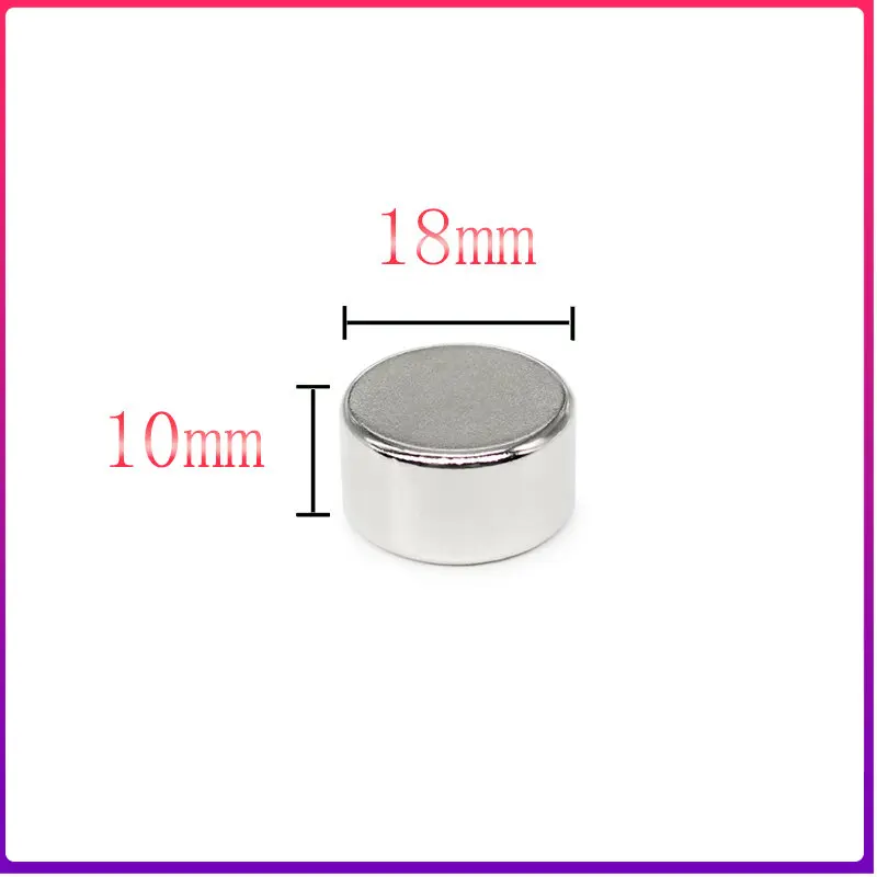 

1/2/5/10/15/20PCS 18x10 Round Rare Earth Craft Reborn Fridge 18x10mm N35 Thick Disc Search Magnet 18*10 Neodymium Magnets Strong