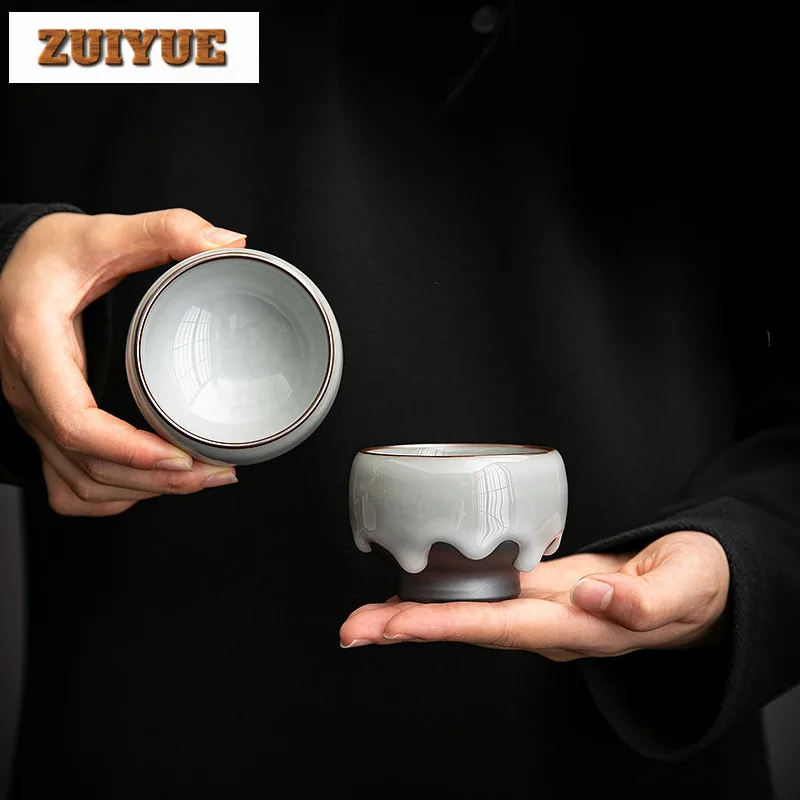 Master Cup Gracked Glaze Zen Керамическая чайная кухоль-каликс Маленькая дегустационная