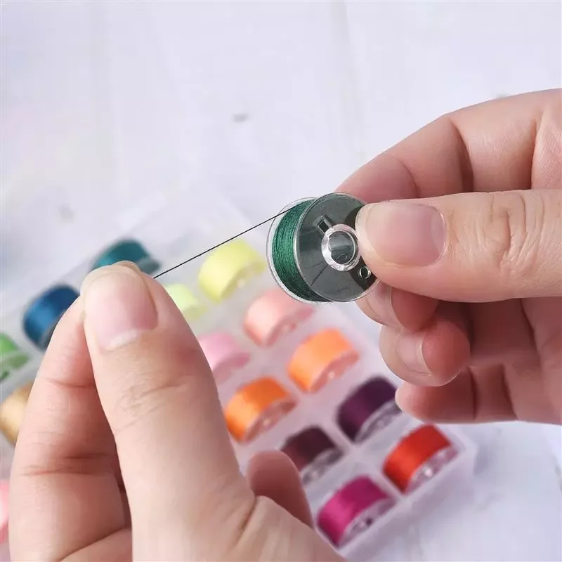 

20Pcs Multicolor Bobbin Thread Polyester Thread Spools Sewing Machine Bobbins with Storage Box for Embroidery Sewing Accessories