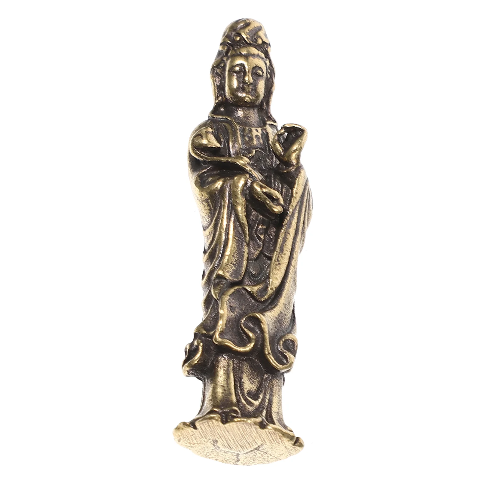 

Statue Brass Ornaments Lucky Mini Maitreya Shui Ornament Decor Desktop Feng Figurines Keychain Pendant Sculpture Fortune Charms