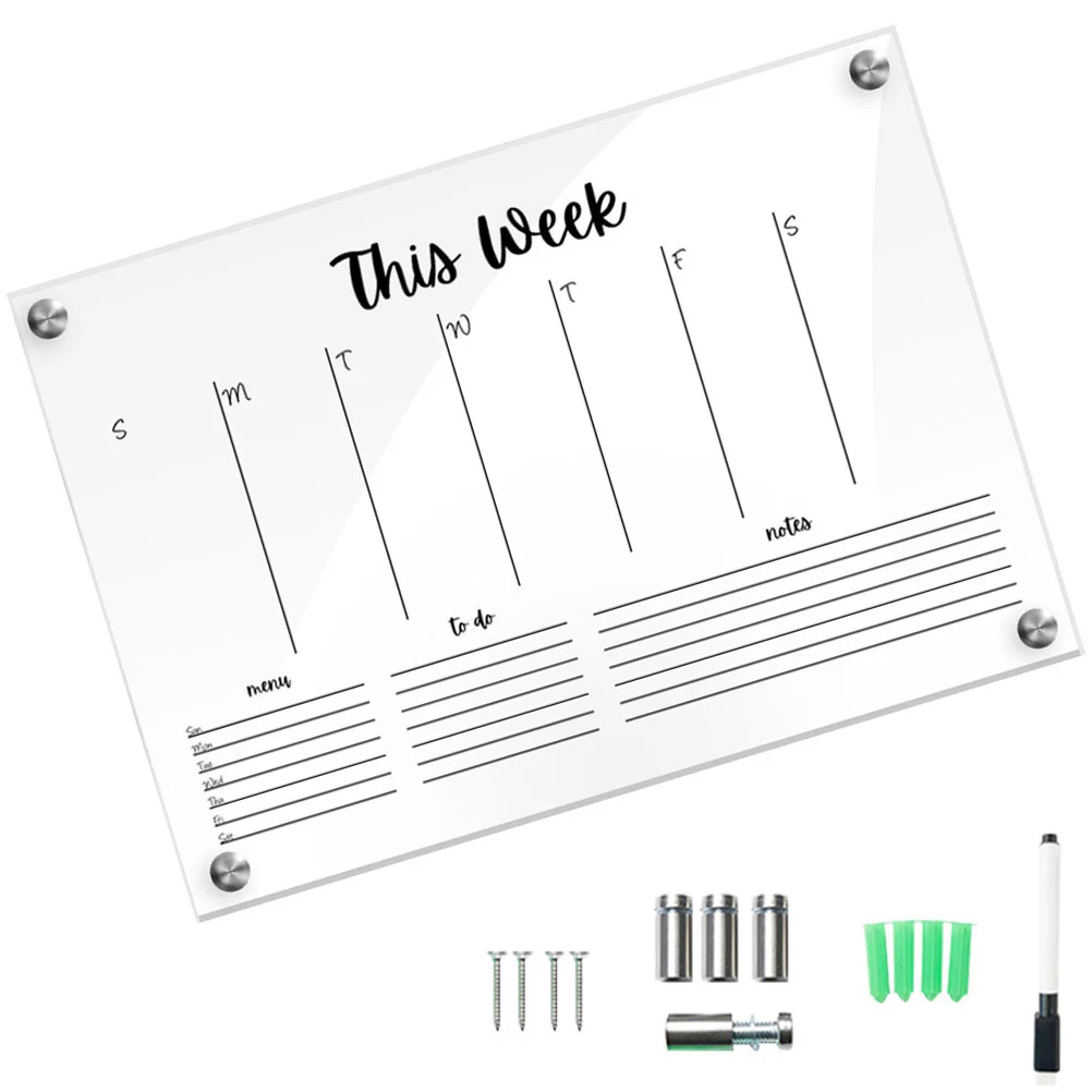 

Weekly Planner Board Simple Boards Clear Stickers The List Transparent Whiteboards Metal Message Student