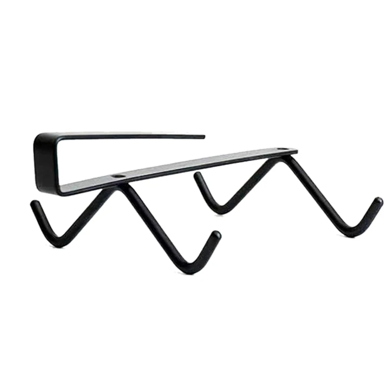 

Cup Hook Under Cabinet With 4 Hooks Coffee Mug Rack Holder Nail Free Hanger Kitchen Hanging Storage Rack