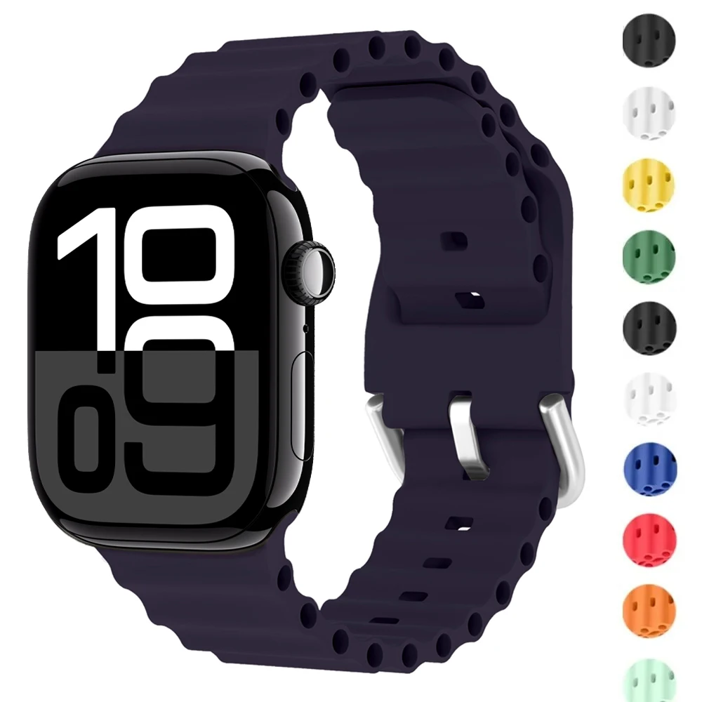 Фото Для Apple Watch 10 ремешок 46 мм 45 мм 42 мм 44 мм Ultra 2 49 мм 40 мм 41 мм Браслет Correa iWatch Series 9 8 7 6 SE 5 4 Ремешки №1