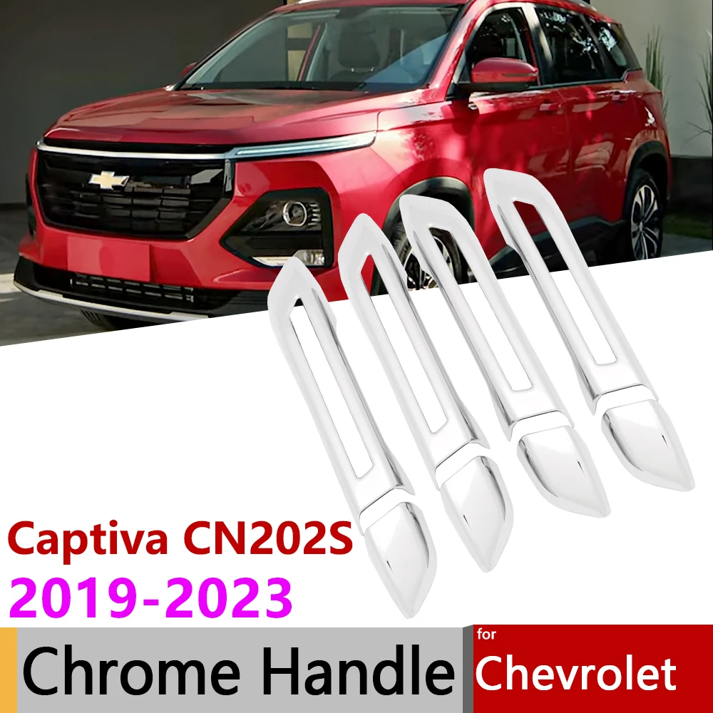Фото Автомобильная хромированная крышка дверной ручки для Chevrolet Captiva CN202S 2019 2020 2021 2022, аксессуары для стайлинга автомобиля, стикеры, набор отделки №1