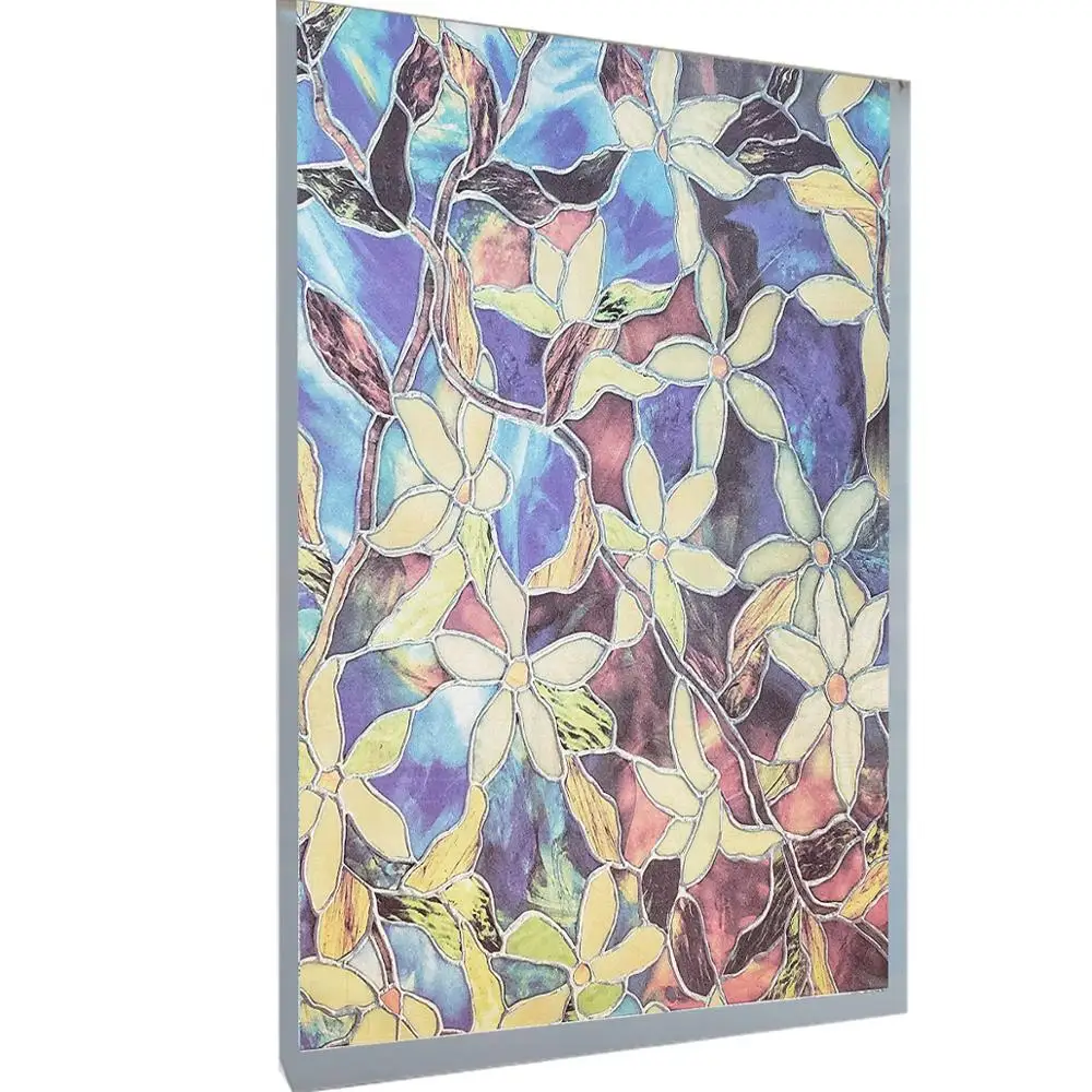 

Matte Stained Window Film Privacy UV Protection Static Cling Non Self Adhesive Vinyl for Home Frosted Decorative Glass Stickers