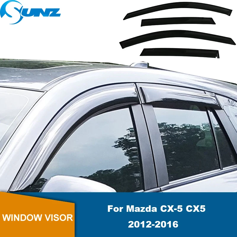 Side Window Wind Deflectors Vent Visors Sun Wind Rain Shield For Mazda CX-5 CX5 2012 2013 2014 2015 2016 Window Visor Rain Guard