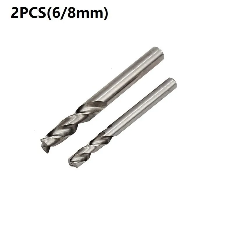 

2pcs 6/8mm HSS CO Spot Weld Drill Bit Cutter Weld Welder Drill Set Metalworking Tool Welder Remover Cutter Metal Hole Grooving