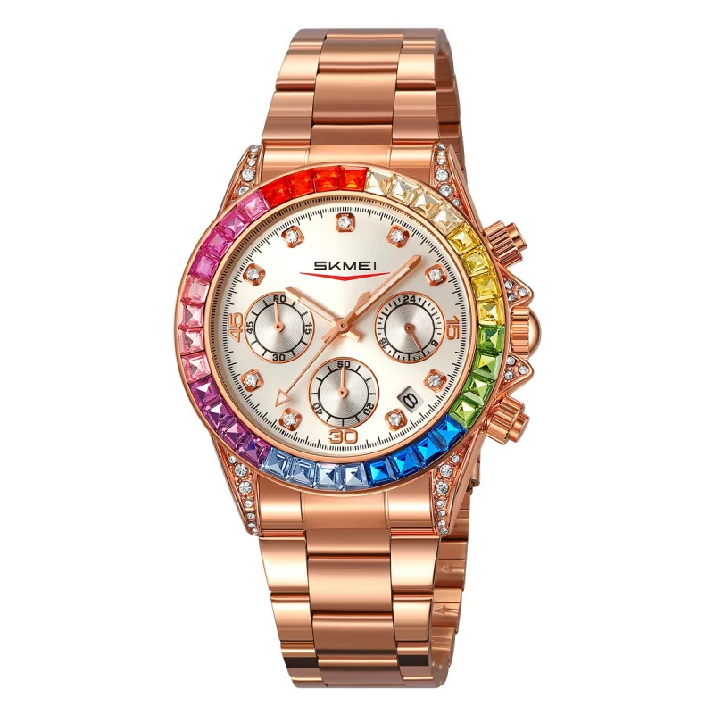 SkmeiFashion Мужские часыWind Rainbow Весенние повседневные женские часы Кварцевые