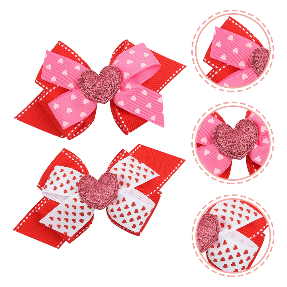 

4pcs Double Layers Bow Hair Clips Hair Barrettes Girls Bow Hairpins