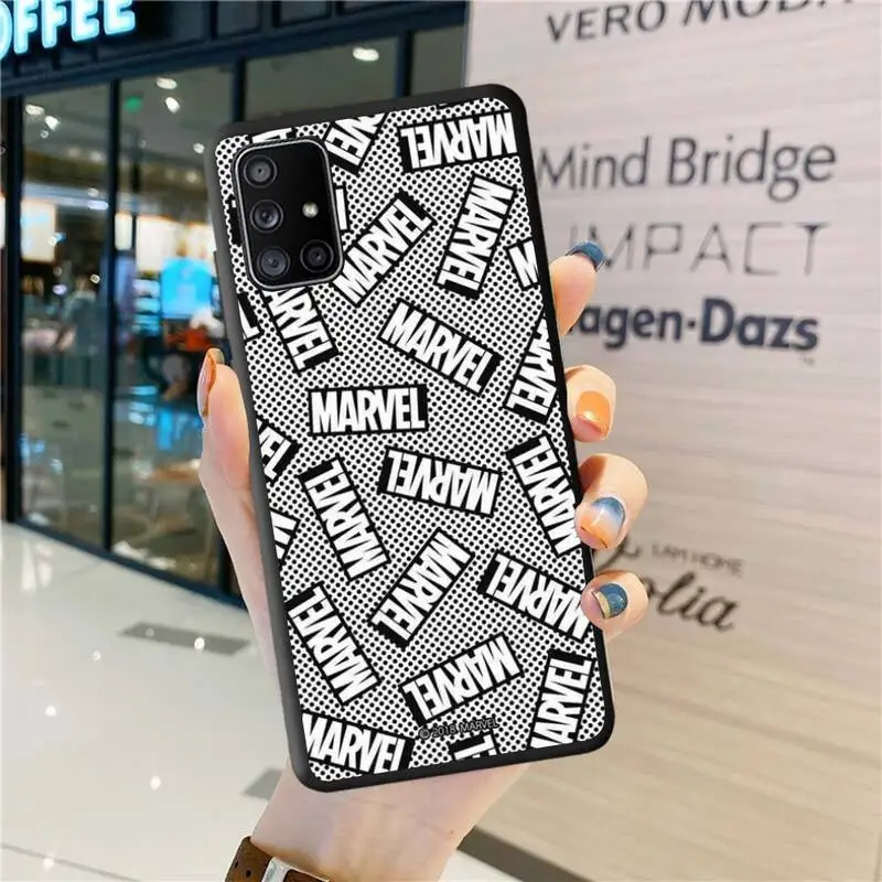 Marvel Logo Avengers Heros Phone Case For Samsung Galaxy A52 A21S A02S A12 A31 A81 A10 A30 A32 A50 A80 A71 A51 5G
