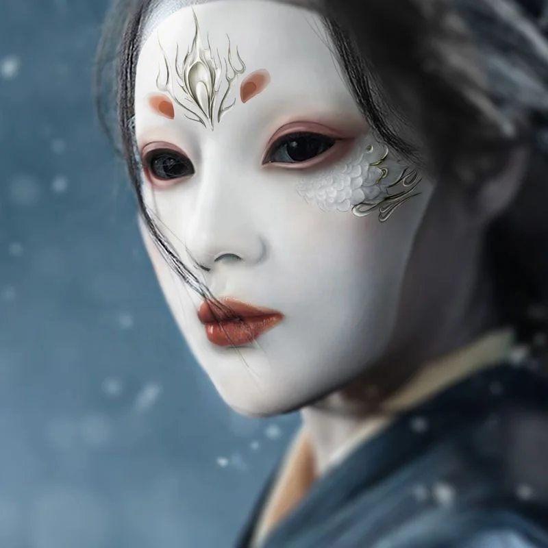 Маска для косплея Soul Hoenix Empress в старинном стиле платье ханьфу Золотая фигурка на