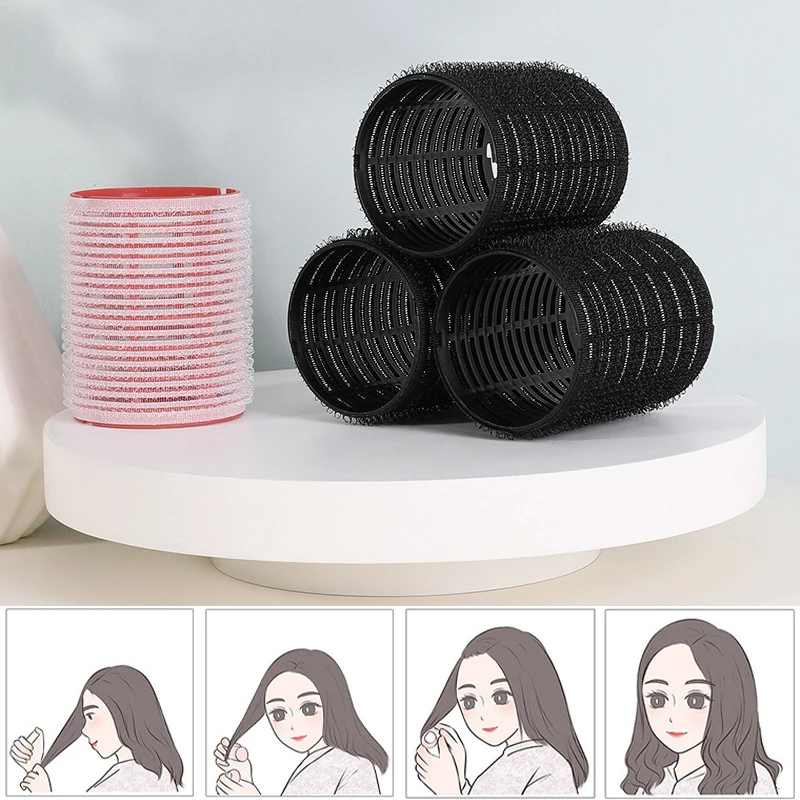 

Hair Roller Set 3Pcs Self Grip Heatless Hair Curler Different Size No Heat Self-adhesive Curling Hairdressing Styling Tool