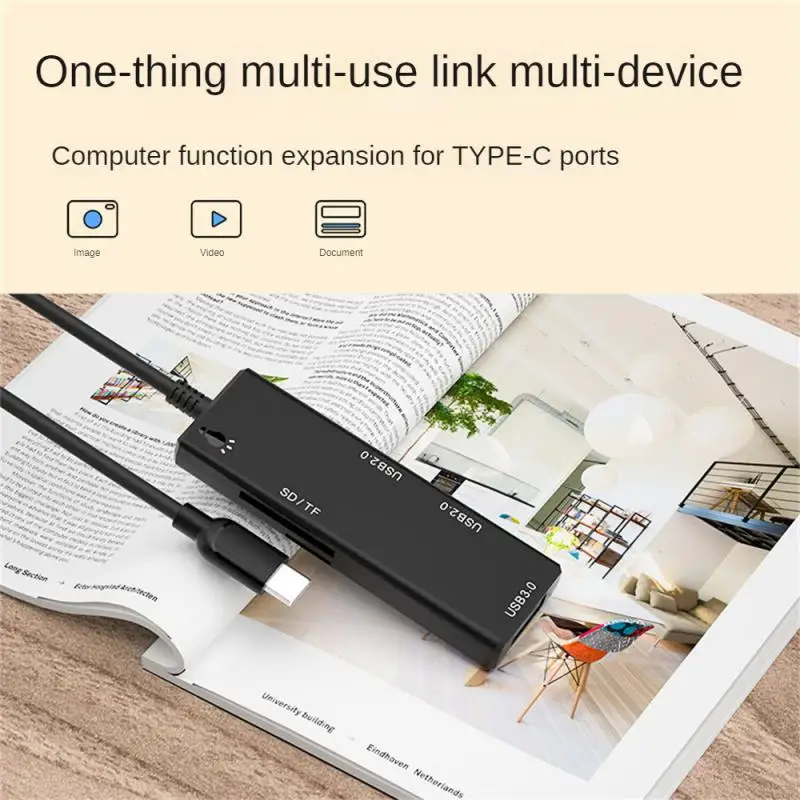 

High Speed Reading Five In One Body Frosted Lines Sd Tf Card Reader Attractive And Durable Quick Heat Dissipation Hub Adapter