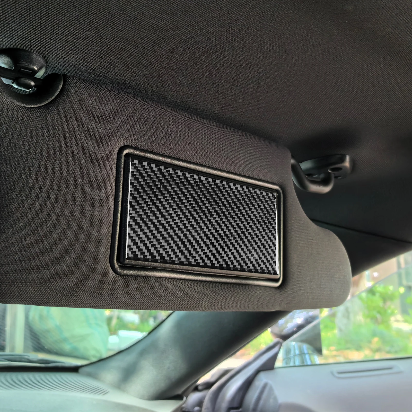 Зеркало для макияжа на крыше из углеродного волокна декоративная панель