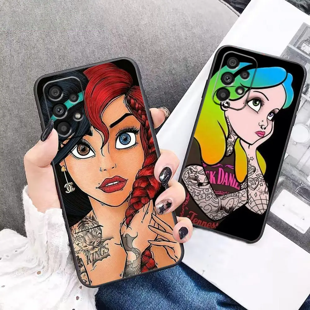 

Case For Samsung Galaxy A90 A80 A73 A71 A70 A60 A53 A52 A51 A50 A42 A33 A32 A23 A22 4G 5G Phone Case Shell Beauty Princess Ariel