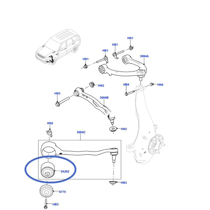Новая Подлинная Передняя Нижняя втулка LR084108 LR148836 для Land Rover Discovery 5 Range Sport L494 Vogue L405