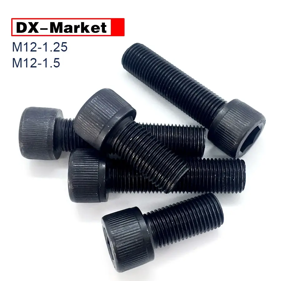 

M12 * 1,25 M12 * 1,5 винт с шестигранным углублением с тонким шагом, класс легированной стали 12,9 M12 крепежные элементы с тонким шагом резьбы, A001