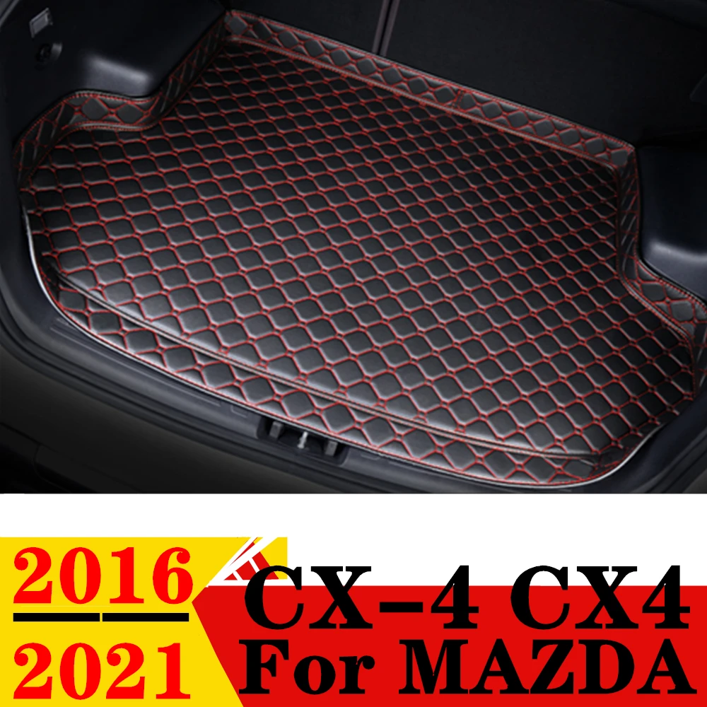 

Автомобильный коврик для багажника для Mazda CX4 CX-4 2016 17-2021, высокая боковая Водонепроницаемая Задняя накладка для груза, коврик, автомобильные аксессуары, подкладка для багажника