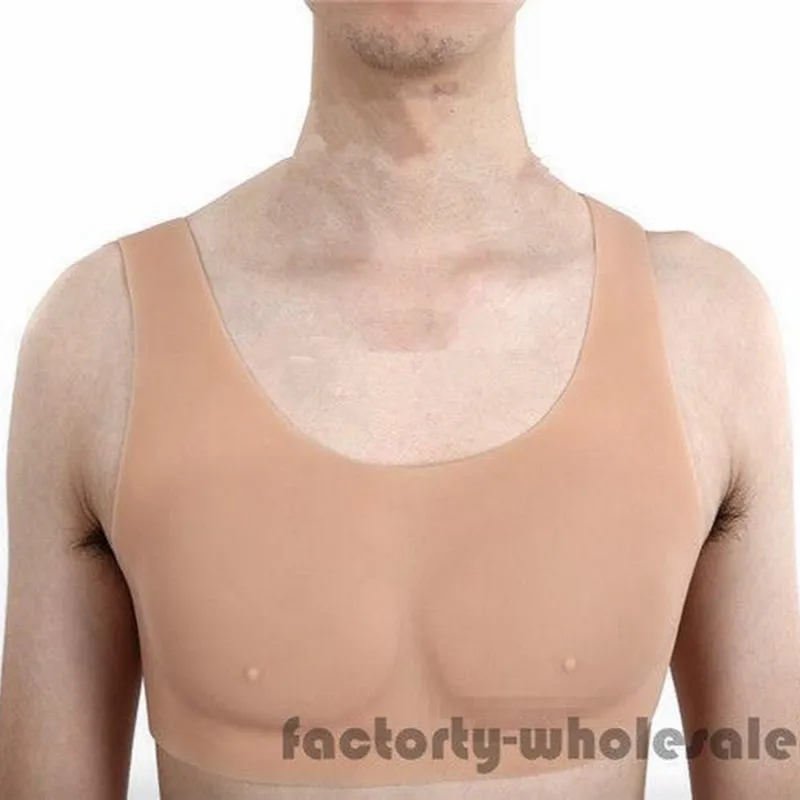 Silicone Fake Breast Chest Pectoralis Muscles Vest Firm Abs Six-pack V Line Belly Macho Man Artificial Simulation Pecs Muscles