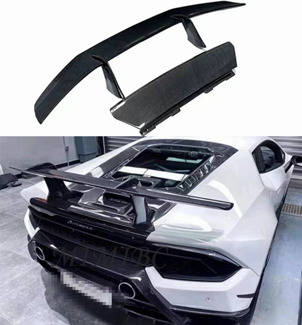 Фото Задний спойлер багажника из настоящего углеродного волокна, крыло для Lamborghini Huracan LP580 LP610 FRP, задний спойлер багажника в стиле P, FRP №1