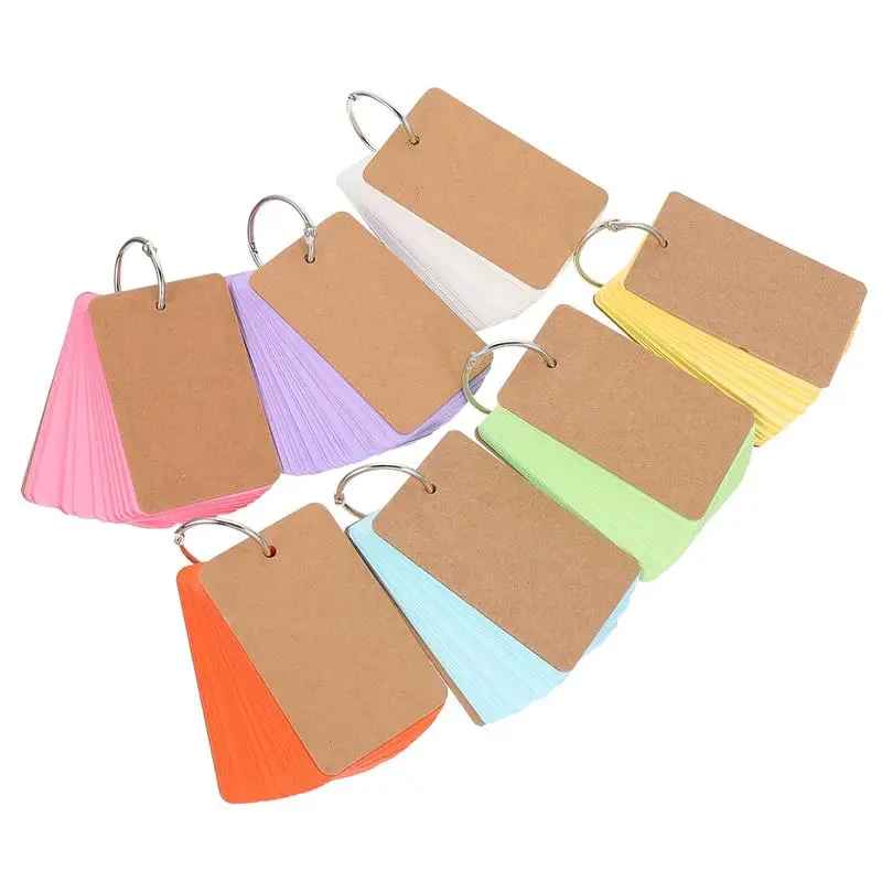 

7 Sets Hand Painting Cards Blank Memo Card DIY Memo Book Loose-leaf Note Pads