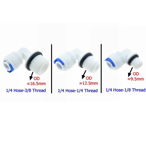 Быстрый штуцер обратного осмоса для труб 1/4 3/8 OD