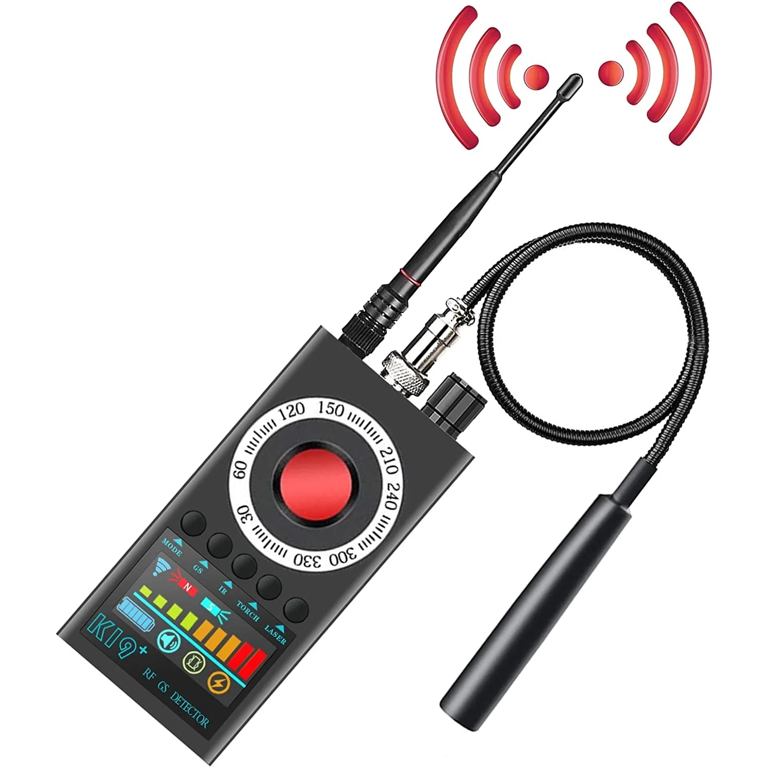 

New K19+ Eavesdropping Hidden Camera Detector RF Wireless Gsm Sound Signal Wiretapping GPS Tracker Spy Cam Detector Bug Finder