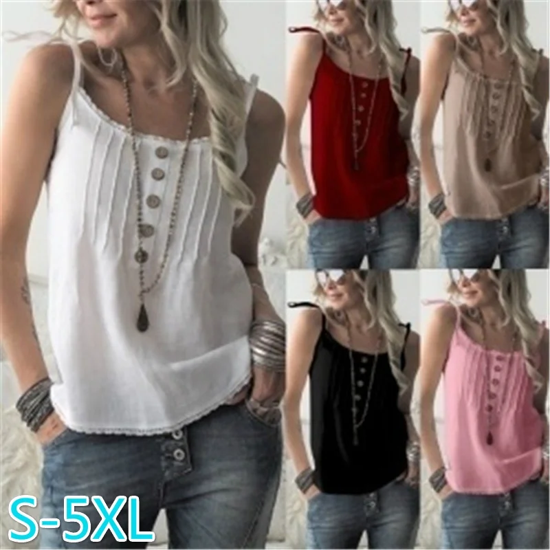 

Women Fashion Prue Color Off Shoulder Sleeveless Summer Casual Loose Tops