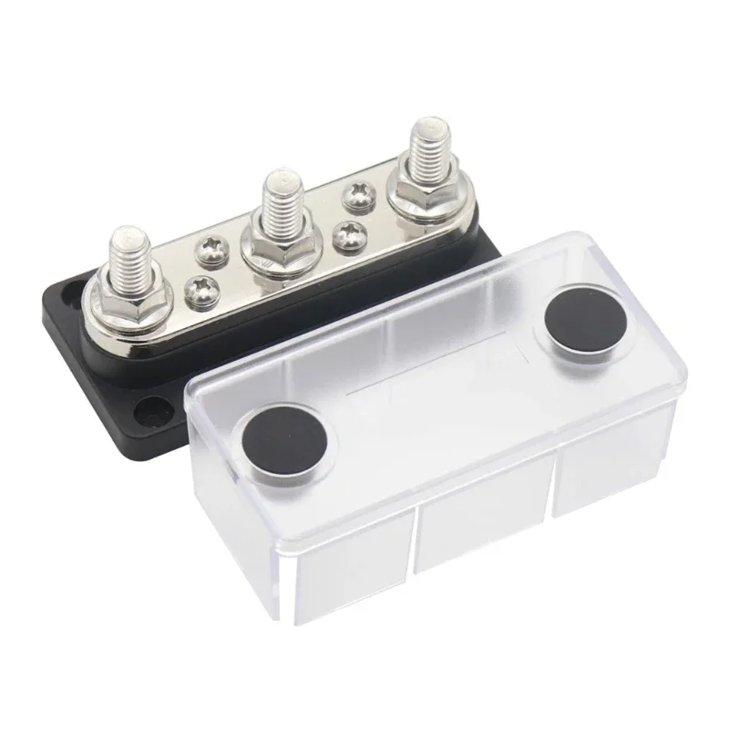 3-стоечная шина блока распределения питания с крышкой номинал 300 А морская