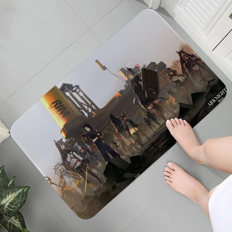 

Indoor Kitchen Bathroom Carpet Anti-slip Washable Rug Mats Doormat Coffee table Arknights Anime Bath Mats Area Rugs Prayer Rug