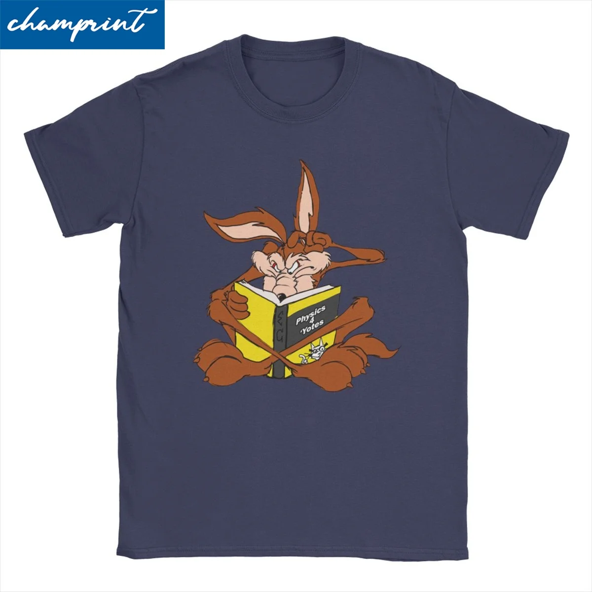 

Casual Super Genius In Physics T-Shirt for Men Women Pure Cotton T Shirts Wile E Coyote Cartoon Short Sleeve Tees Graphic Tops