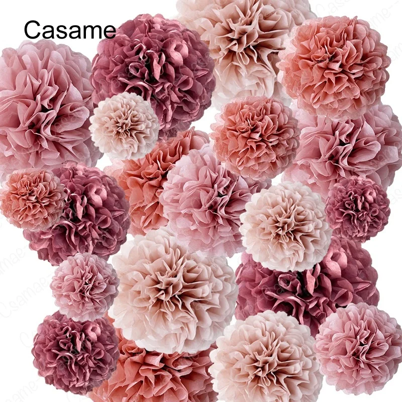 

Set Hanging Flower Pompom Tissue Paper Pom Poms for Weddings and Other Occasions Party Birthday Baby Shower Christmas