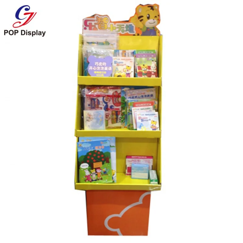 

customizd design Customized Temporary Cardboard Display Stand Costco Paper Display Trays For Books Magazine Greeting Card