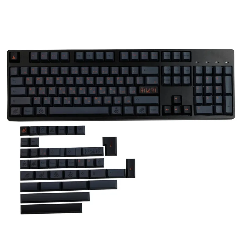 Колпачки для клавиш GMK Cinder с 140 клавишами сублимационный Набор механической