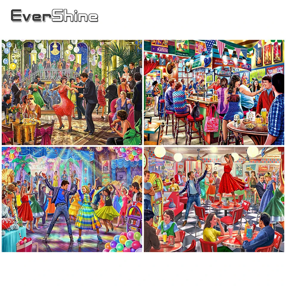 

EverShine 5D алмазная вышивка Алмазная Вышивка Вечерние портрет домашний декор