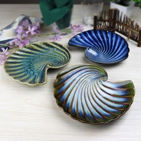 creative ceramic plate kiln restaurant special tableware personality shell plate conch plate