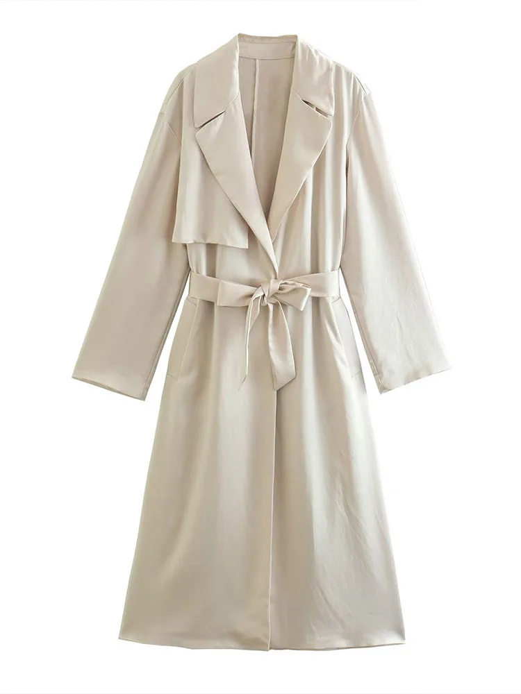 

Ветровка женская с поясом и длинным рукавом, 8210514