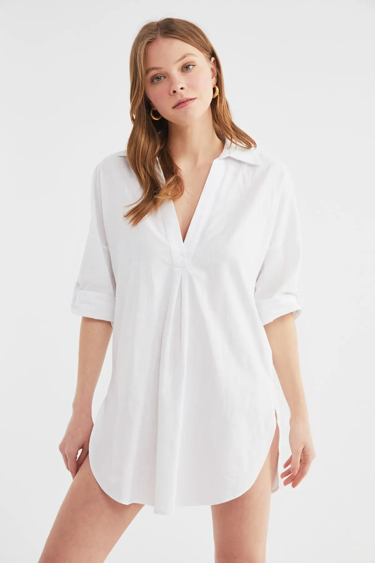 

Trendyol Linen Looking Beach Dress TBESS21EL3979