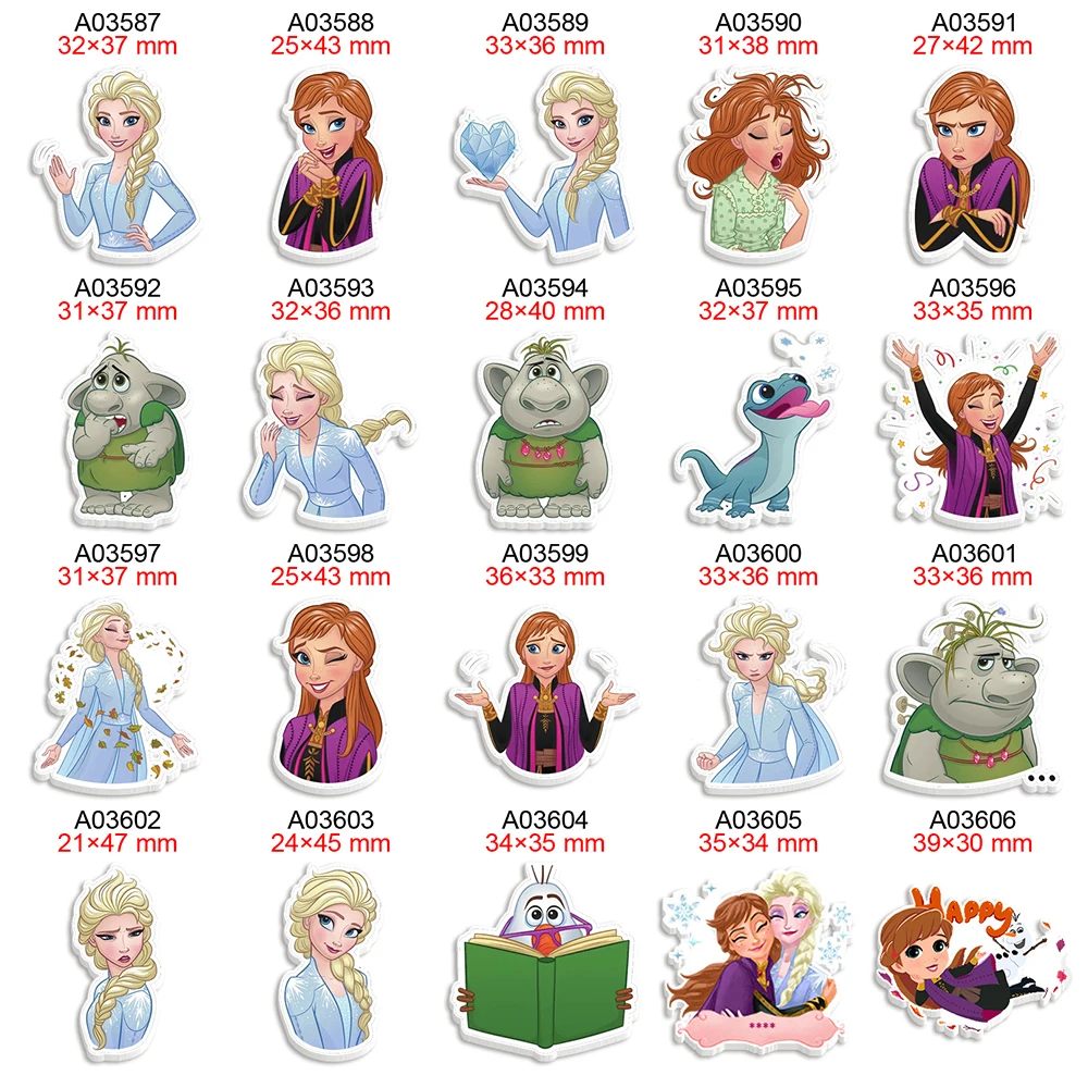 Fancy Frozen Princess Elsa Printed Disney Planar Resin Flatback For DIY Craft Supplies